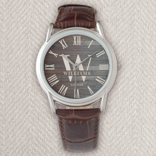 Montre Rustique Monogramme Farmhouse Custom Nom de famill