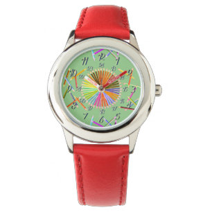 Montre Sage Vert Coeur Couleur Regarder la roue