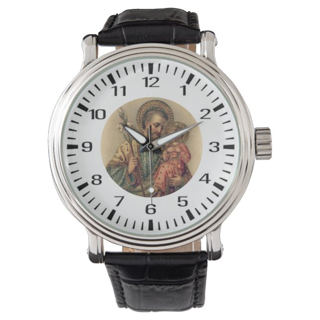 Montre Saint Joseph Enfant Jésus Lys traditionnels (devant)