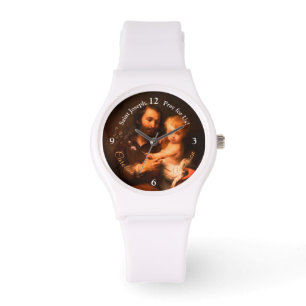 Montre Saint Joseph et Christ enfant Personnalisé