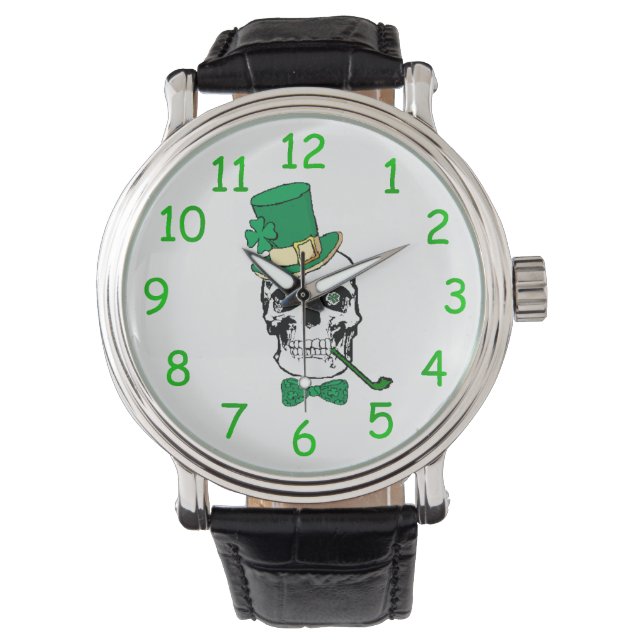 Montre Saint Patrick's Day Skull Watch (devant)