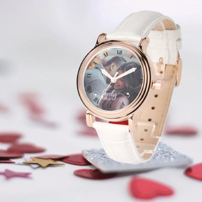 Montre Saint Valentin Photo Rouge Custom (Créateur téléchargé)