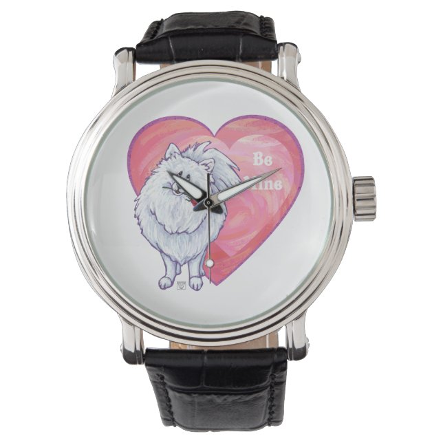 Montre Saint Valentin Poméranie Blanche (devant)