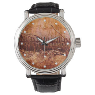 Montre Saleté orange et photo peu commune rouillée de
