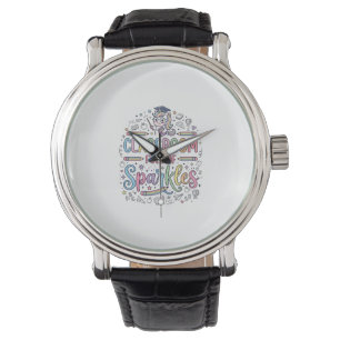 Montre Salle de classe licorne pleine de paillettes Merch