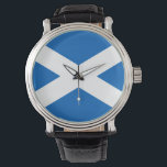 Montre Saltire ~ Drapeau de l'Ecosse<br><div class="desc">Drapeau de l'Ecosse,  également connu sous le nom de Saltaire,  avec la Croix de Saint Andrew.</div>