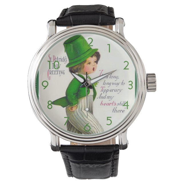 Montre Salutation vintage pour la Saint-Patrick (devant)