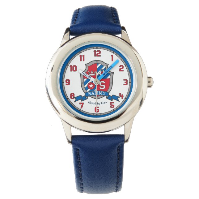 Montre Sammy nom signifiant lettre S crête rouge oiseau b (devant)