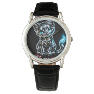 Montre sans âge pour hommes Chrome Kitten - Cuir