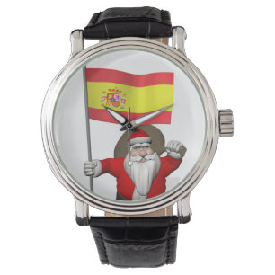 Montre Santa Claus Avec L'Ensigne D'Espagne