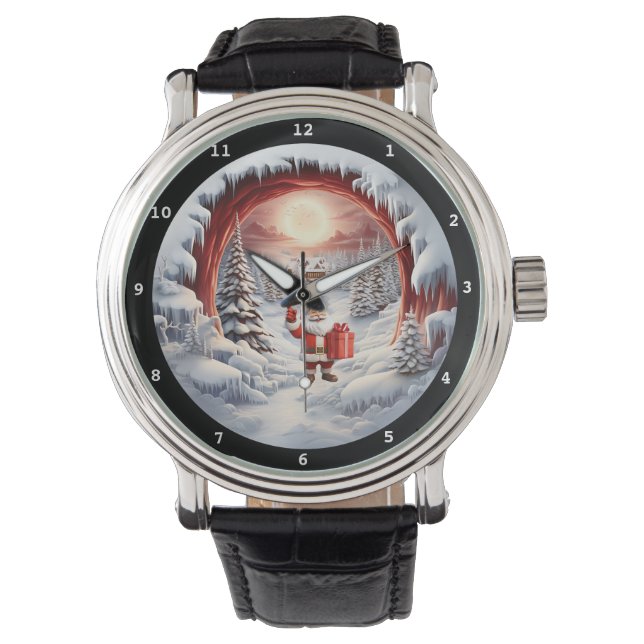 Montre Santa's Snowy Moonlit Gift Wristwatch (devant)