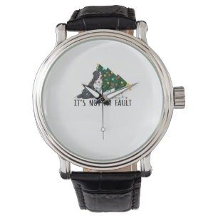 Montre Sapin de Noël Ce n'est pas ma faute Border Collie