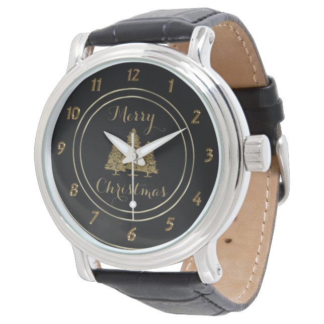 Montre Sapin de Noël en Or (Incliné)
