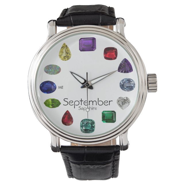 Montre Sapphire, septembre Birthstone (devant)