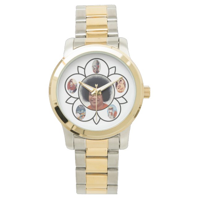 Montre Sathya Sai Baba Gold et Silver Tone Watch (devant)