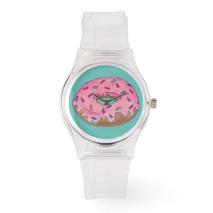Montre Saupoudrer de beignets de noix de Doughnut rose