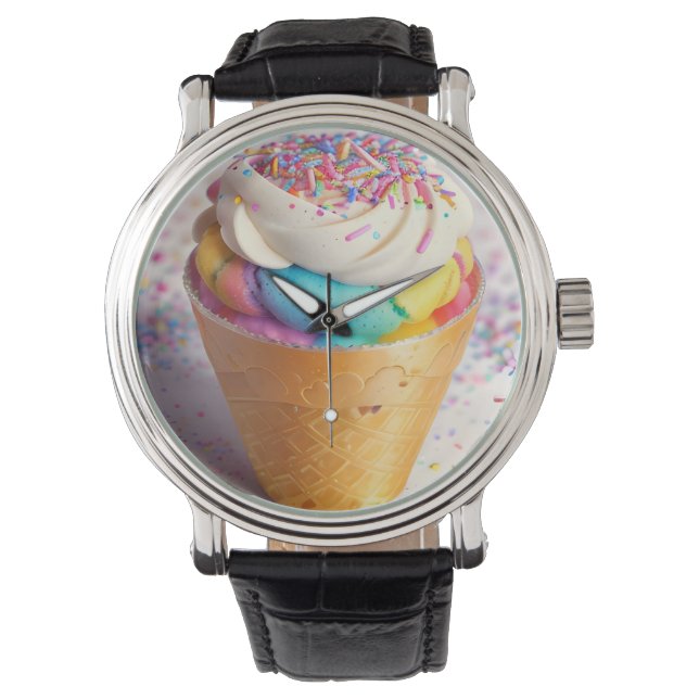 Montre Saupoudrer de cônes de crème glacée (devant)