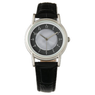 Montre SBS en cuir noir et argenté classique