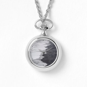 Montre Scène de plage en noir et blanc