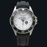 Montre Science du cerveau/Neurologue Nom personnalisé<br><div class="desc">Une montre élégante et professionnelle personnalisée adaptée à un neurologue,  un psychiatre ou des professionnels de la santé du cerveau.</div>