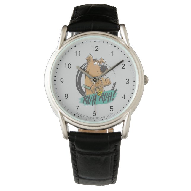 Montre Scooby-Doo "Ruh Roh !" Croquis de marqueur (devant)