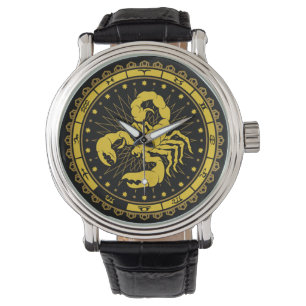 Montre Scorpio - Signe Zodiaque - Symbole - Horoscope
