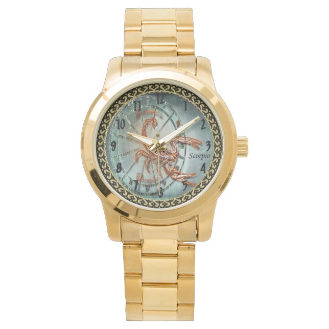 Montre Scorpio Zodiac Astrologie design (devant)