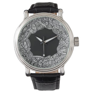 Montre Scribblprint noir et blanc