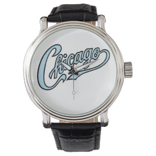 Montre Script d'art texte de Chicago