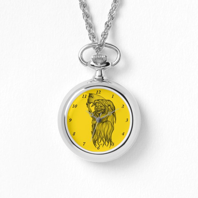 Montre Scythe man - La Mort, Faucheuse Grim (Recto)