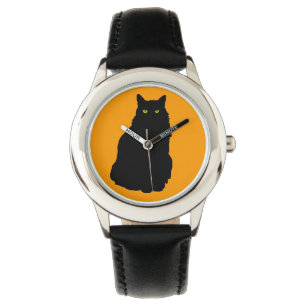 Montre Séance de silhouette de chat noir
