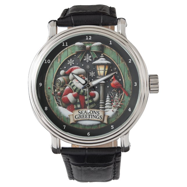 Montre Seasons Greetings Santa Cardinal  (devant)