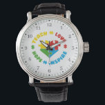 Montre Sensibilisation sur l'autisme Puzzles Aimer Hope P<br><div class="desc">Parfait Autisme papa design avec puzzles colorés et le dicton Teach Love Inspire and Hope dans des couleurs vives et audacieuses. Un cadeau parfait pour les papas qui soutiennent la Sensibilisation sur l'autisme</div>