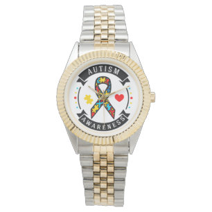 Montre Sensibilisation sur l'autisme Vintage bracelet en