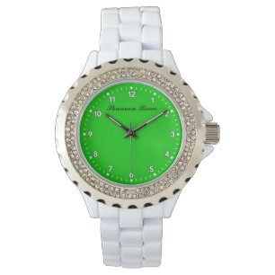 Montre Série de couleurs de base Green Girl