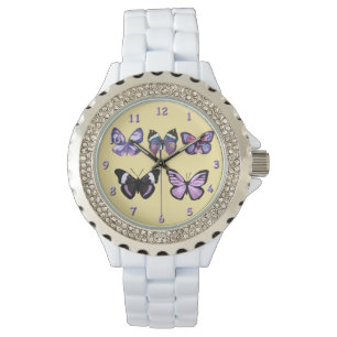 Montre Série de papillons violets