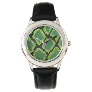 Montre Serpent noir et vert