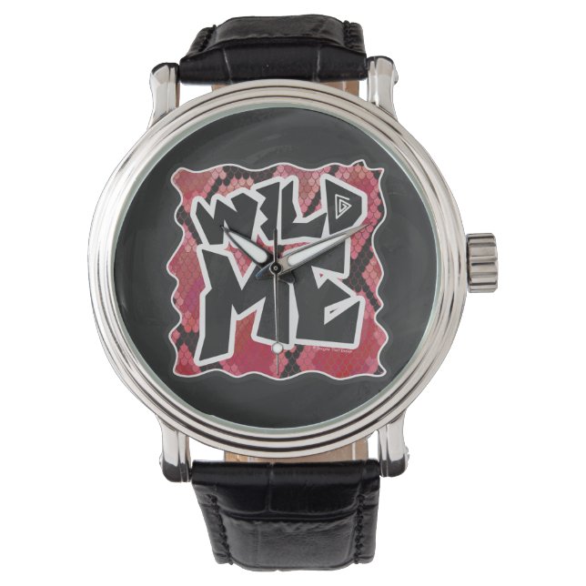 Montre Serpent Wild Me Black et Red Print (devant)