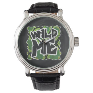 Montre Serpent Wild Me noir et vert impression