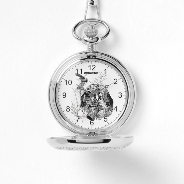 Montre Setter anglais, chasse à la bécasse (Recto)