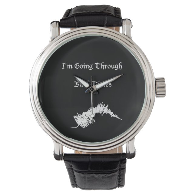 Montre Shakespeare "Bard Times" Drôle Slogan (devant)