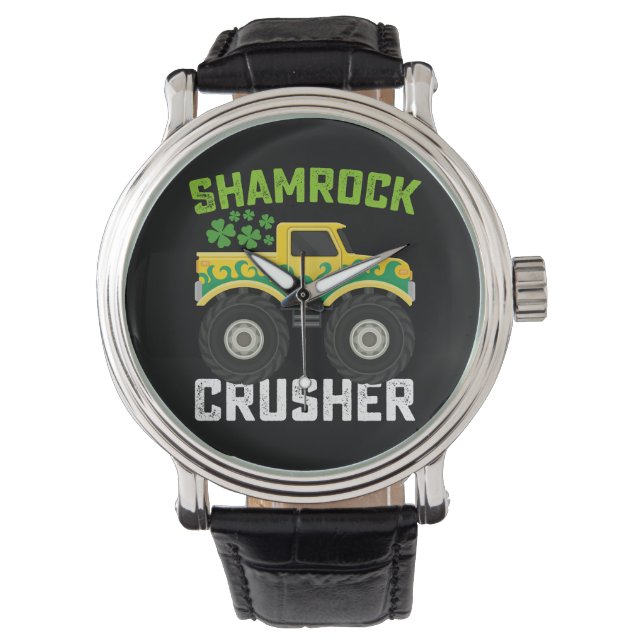 Montre Shamrock Croiseur Monster Camion St Patrick's Day (devant)
