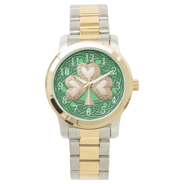 Montre Shamrock or (devant)