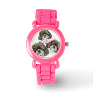 Montre Shih Tzu Watch avec des oeuvres d'art originales