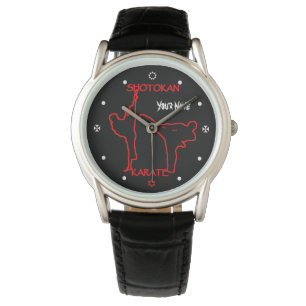 Montre Shotokan Karate Black Belt Custom Name Watch