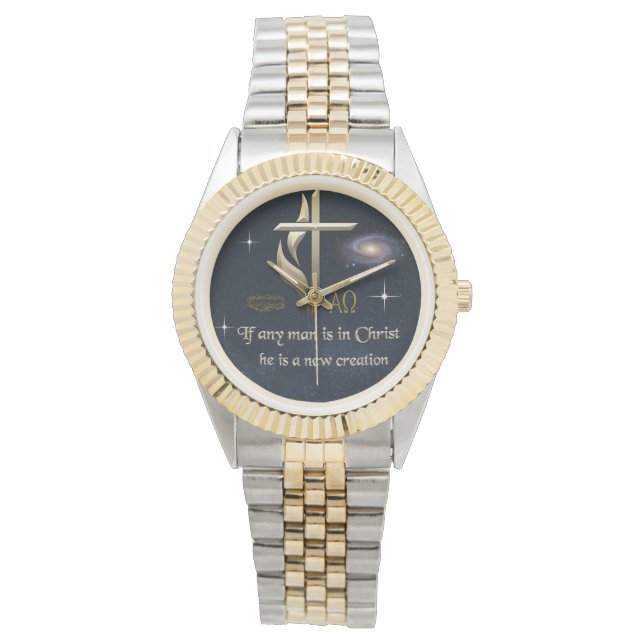 Montre Si un homme est en Christ, il est une nouvelle cré (devant)