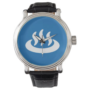 Montre Signe de Japonais de 温泉 de source thermale de