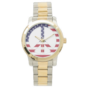 MONTRE SIGNE DE PAIX DU DRAPEAU AMÉRICAIN