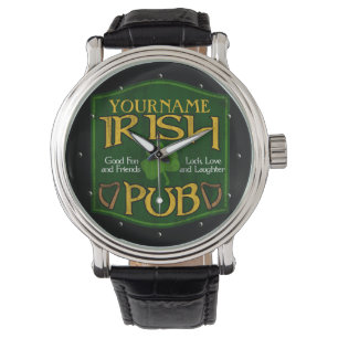 Montre Signe irlandais personnalisé de Pub