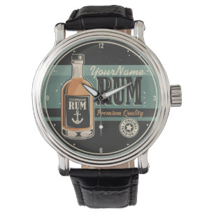 Montre Signe rétro de bouteille de rhum de marin personna